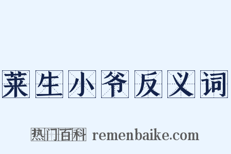 莱生小爷反义词是什么意思的图片